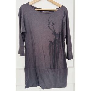 Canadian Designed and Made Long,Soft Graphic Shirt in Size Medium